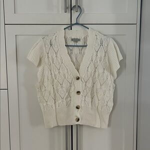 Ryegrass Women's Cream Knit Sweater Vest